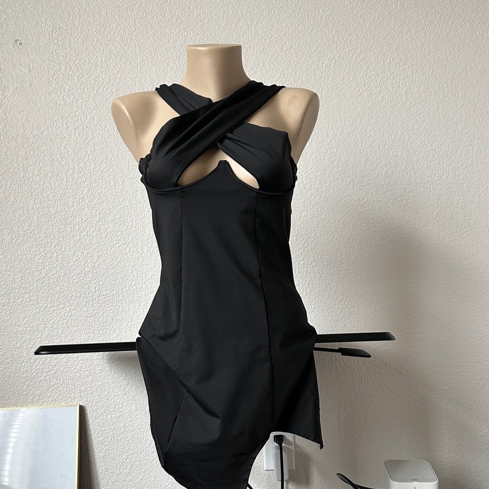 Source Unknown Black Backless Dress